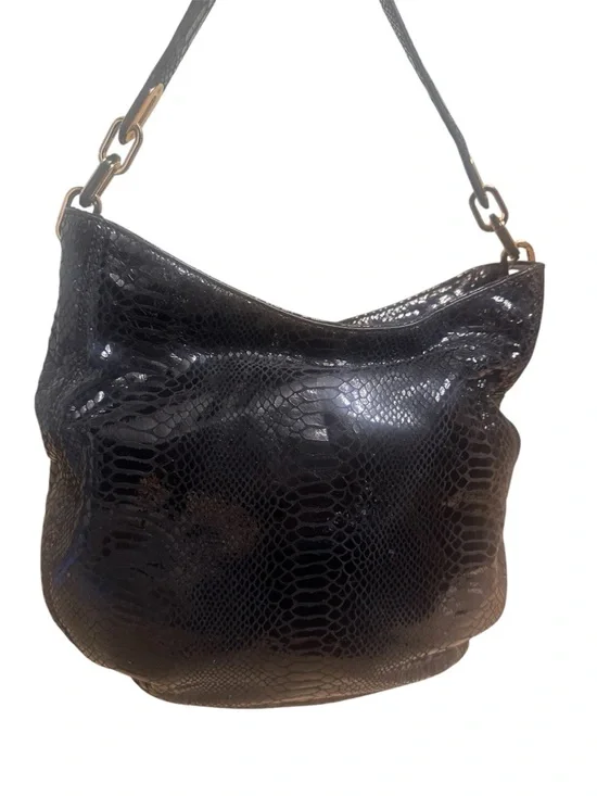 Michael Kors, Fulton Python Embossed, leather hobo shoulder bag - Picture 3 of 7